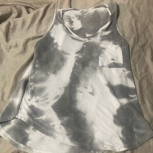 White Birch Monochrome Tie-Dye Tank Top